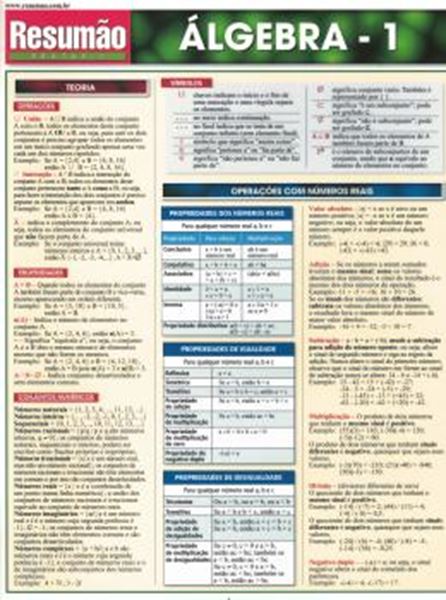 Picture of RESUMAO - ALGEBRA 1 - 2ª ED.