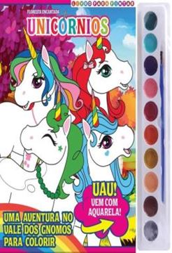 Imagem de FLORESTA ENCANTADA UNICORNIOS VOL. 4 - LIVRO PARA PINTAR COM AQUARELA