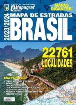 Imagem de GUIA MAPOGRAF MAPA DE ESTRADAS BRASIL 2023/2024 - GIGANTE - 9ªED