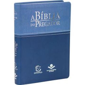 Imagem de A BIBLIA DO PREGADOR - CAPA COURO SINTETICO AZUL CLARO E AZUL ESCURO