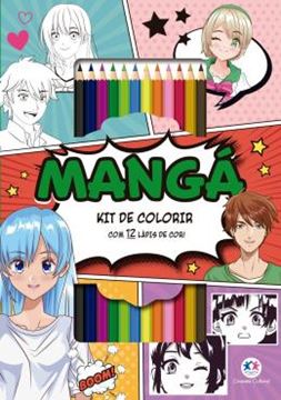 Imagem de MANGA - KIT DE COLORIR COM 12 LAPIS DE COR