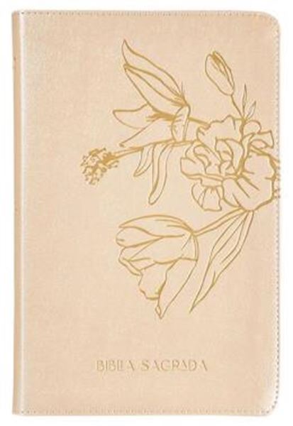 Picture of THE PURPOSE BOOK - BIBLIA SAGRADA, A21, CAPA COURO-SOFT BEGE, FLORES