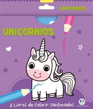 Imagem de UNICORNIOS - 2 LIVROS DE COLORIR SANFONADOS